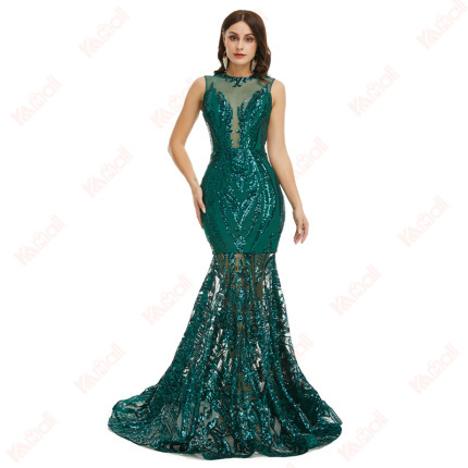 dark green evening dress party wear